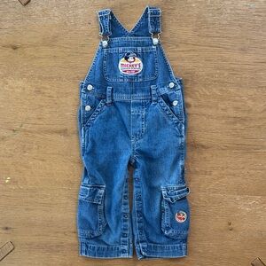 y2k Disney Store Mickey Mouse Kids Overalls - 24 Months